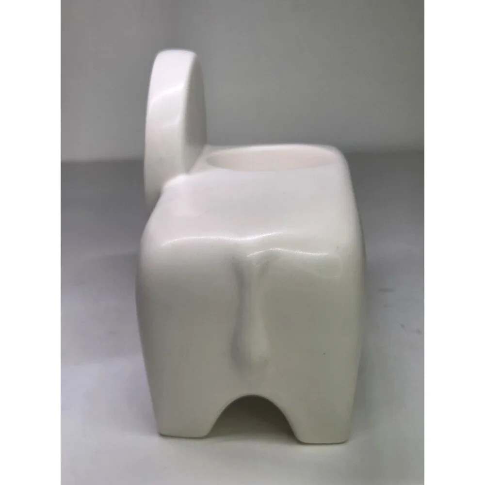 Jonathan Adler for PartyLite Ceramic Lion Votive Candle Holder White 5